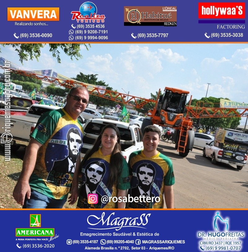 Carreata & Motociata dia 7 de setembro em homenagem ao Brasil e apoio ao Presidente - Ariquemes-RO