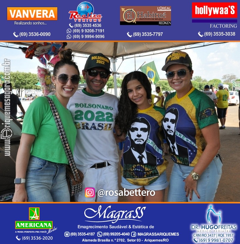 Carreata & Motociata dia 7 de setembro em homenagem ao Brasil e apoio ao Presidente - Ariquemes-RO