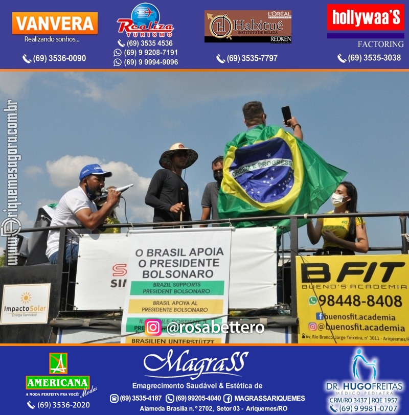 Carreata & Motociata dia 7 de setembro em homenagem ao Brasil e apoio ao Presidente - Ariquemes-RO