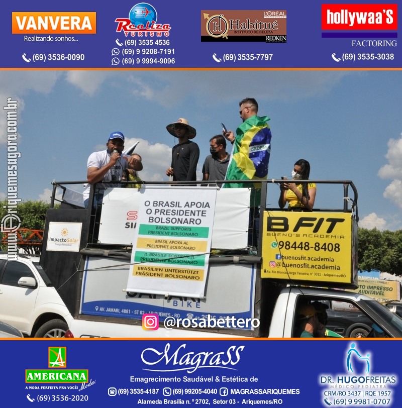 Carreata & Motociata dia 7 de setembro em homenagem ao Brasil e apoio ao Presidente - Ariquemes-RO