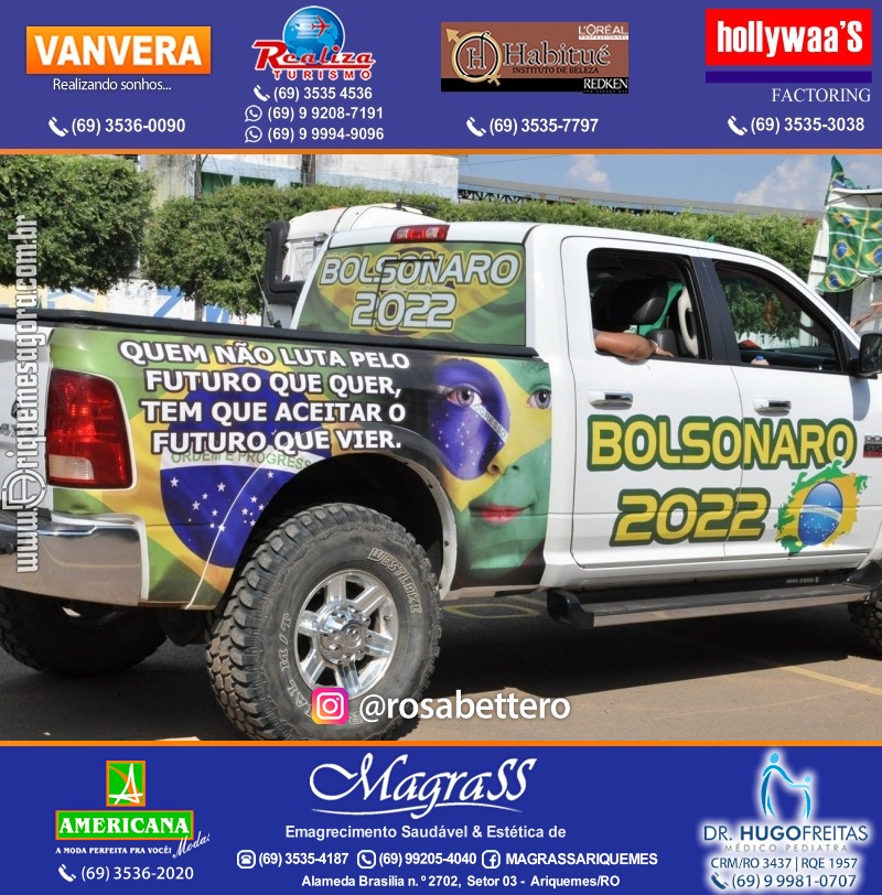 Carreata & Motociata dia 7 de setembro em homenagem ao Brasil e apoio ao Presidente - Ariquemes-RO