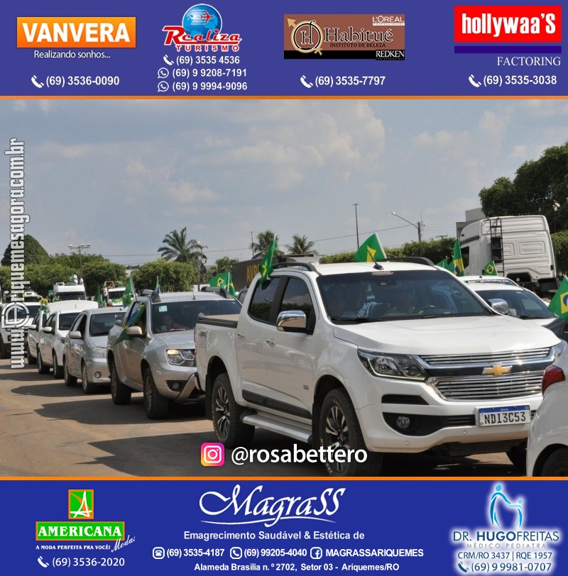 Carreata & Motociata dia 7 de setembro em homenagem ao Brasil e apoio ao Presidente - Ariquemes-RO