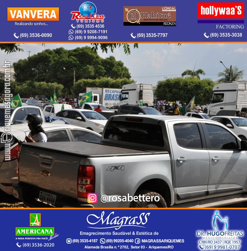 Carreata & Motociata dia 7 de setembro em homenagem ao Brasil e apoio ao Presidente - Ariquemes-RO