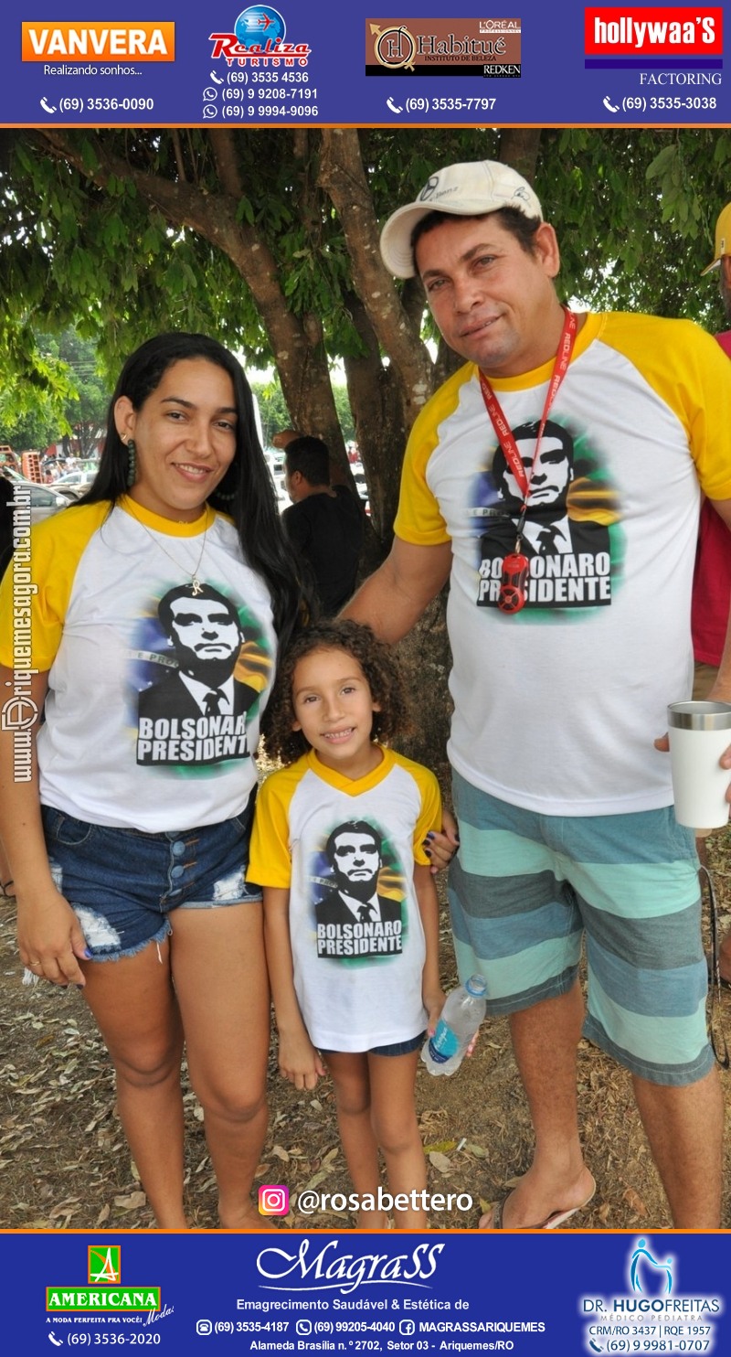 Carreata & Motociata dia 7 de setembro em homenagem ao Brasil e apoio ao Presidente - Ariquemes-RO