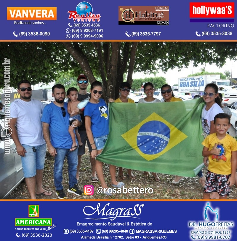Carreata & Motociata dia 7 de setembro em homenagem ao Brasil e apoio ao Presidente - Ariquemes-RO