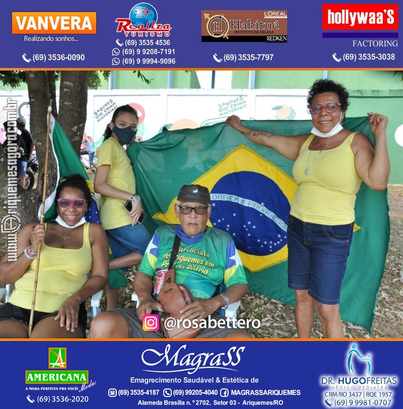 Carreata & Motociata dia 7 de setembro em homenagem ao Brasil e apoio ao Presidente - Ariquemes-RO