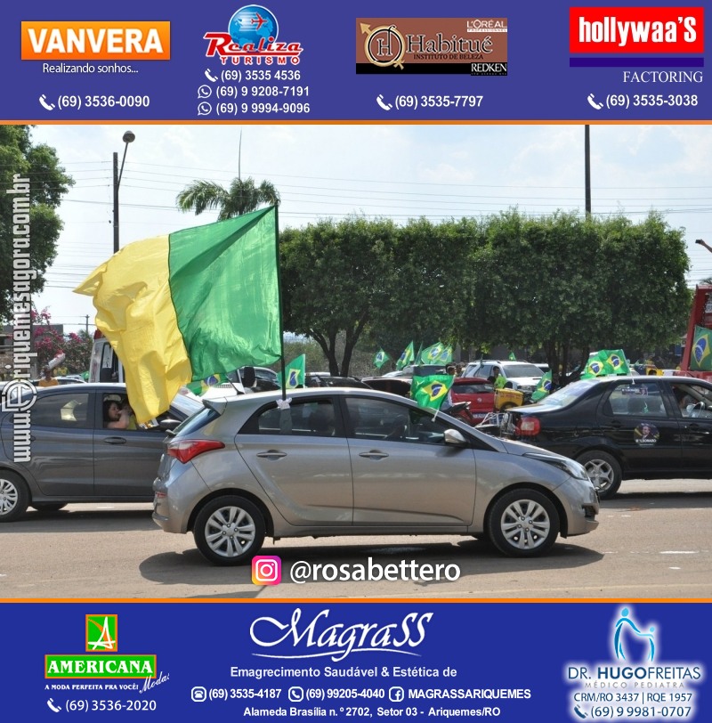 Carreata & Motociata dia 7 de setembro em homenagem ao Brasil e apoio ao Presidente - Ariquemes-RO