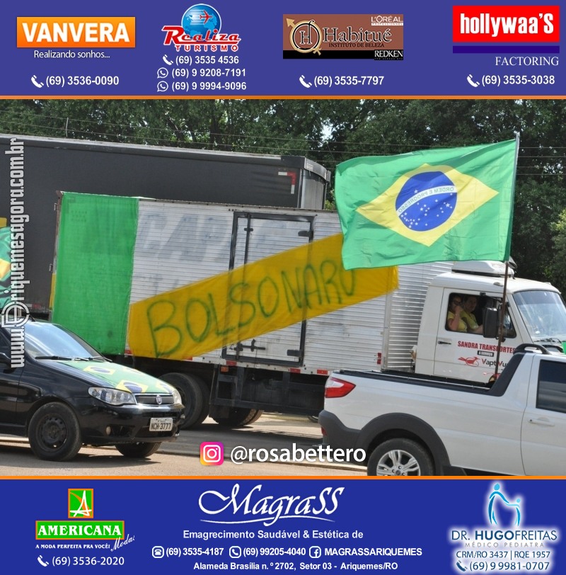 Carreata & Motociata dia 7 de setembro em homenagem ao Brasil e apoio ao Presidente - Ariquemes-RO