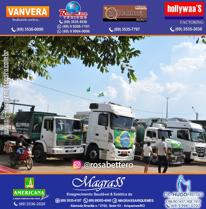 Carreata & Motociata dia 7 de setembro em homenagem ao Brasil e apoio ao Presidente - Ariquemes-RO