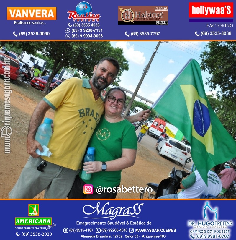 Carreata & Motociata dia 7 de setembro em homenagem ao Brasil e apoio ao Presidente - Ariquemes-RO