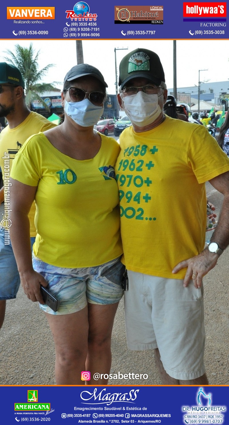 Carreata & Motociata dia 7 de setembro em homenagem ao Brasil e apoio ao Presidente - Ariquemes-RO