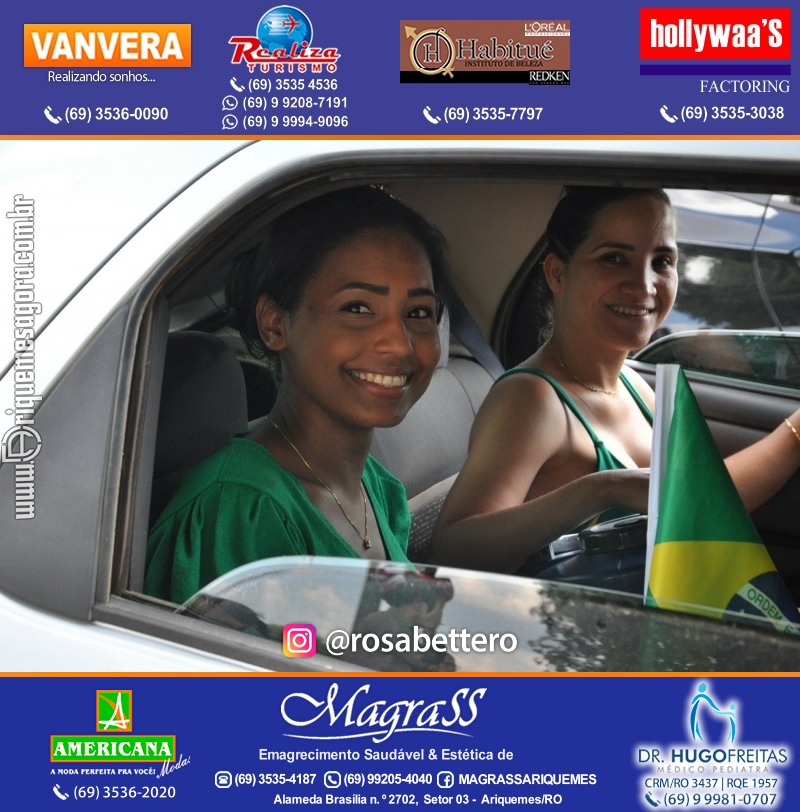 Carreata & Motociata dia 7 de setembro em homenagem ao Brasil e apoio ao Presidente - Ariquemes-RO