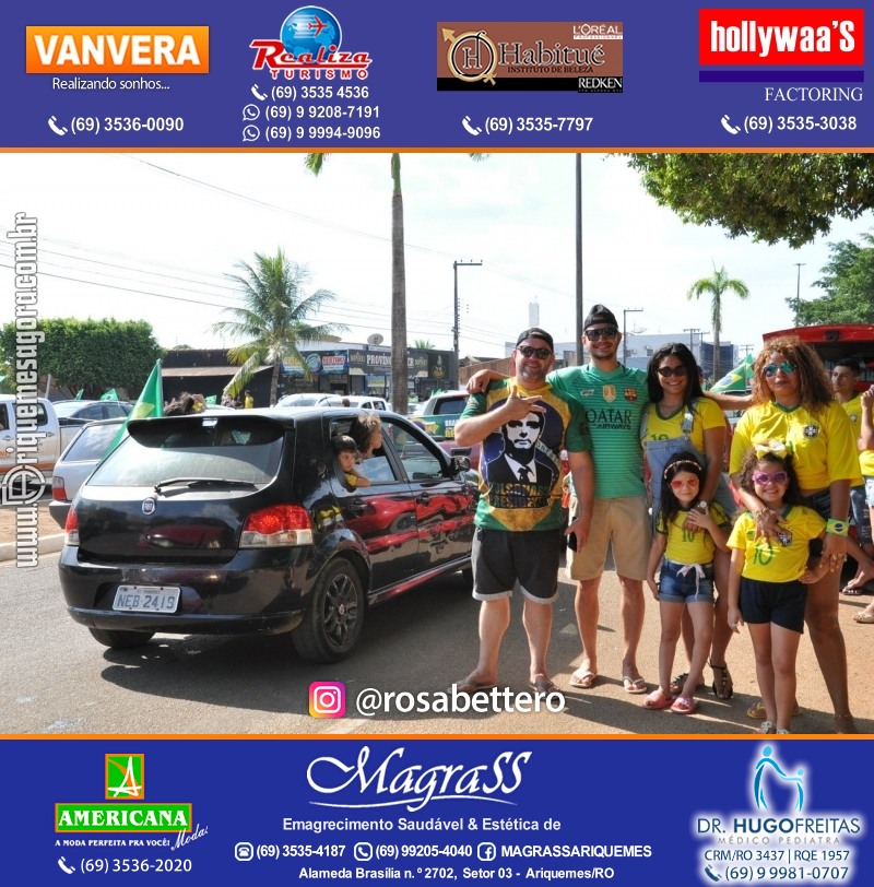 Carreata & Motociata dia 7 de setembro em homenagem ao Brasil e apoio ao Presidente - Ariquemes-RO