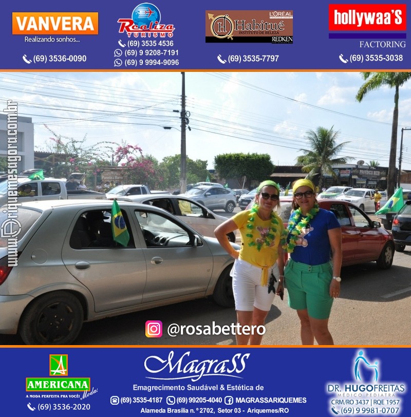 Carreata & Motociata dia 7 de setembro em homenagem ao Brasil e apoio ao Presidente - Ariquemes-RO