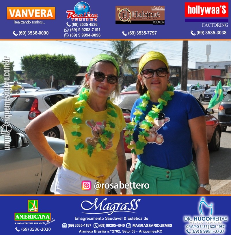 Carreata & Motociata dia 7 de setembro em homenagem ao Brasil e apoio ao Presidente - Ariquemes-RO