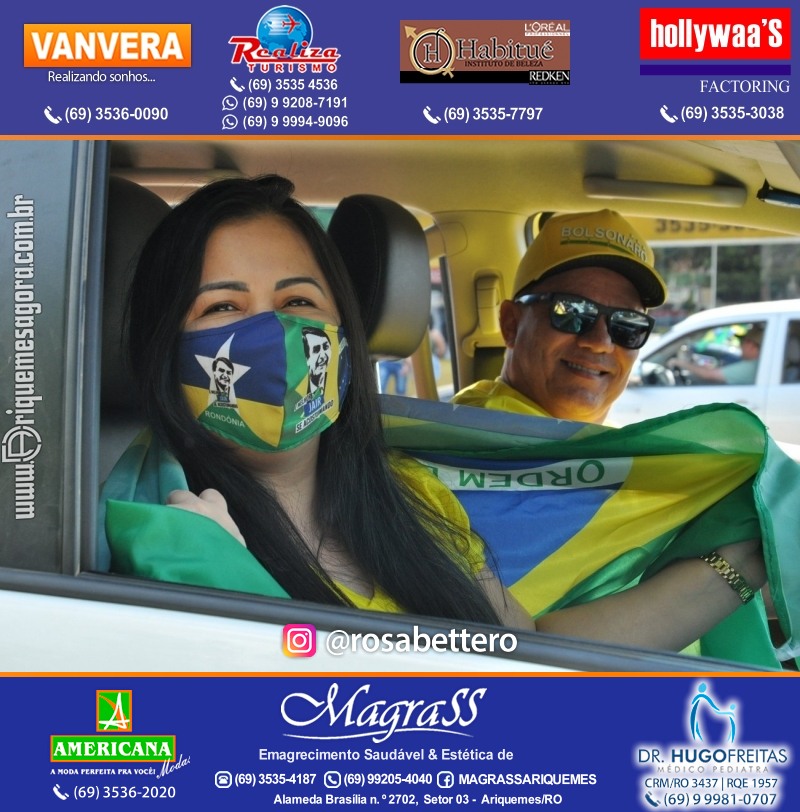 Carreata & Motociata dia 7 de setembro em homenagem ao Brasil e apoio ao Presidente - Ariquemes-RO