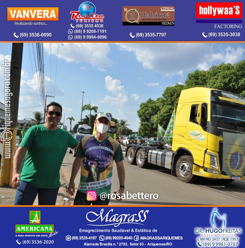 Carreata & Motociata dia 7 de setembro em homenagem ao Brasil e apoio ao Presidente - Ariquemes-RO