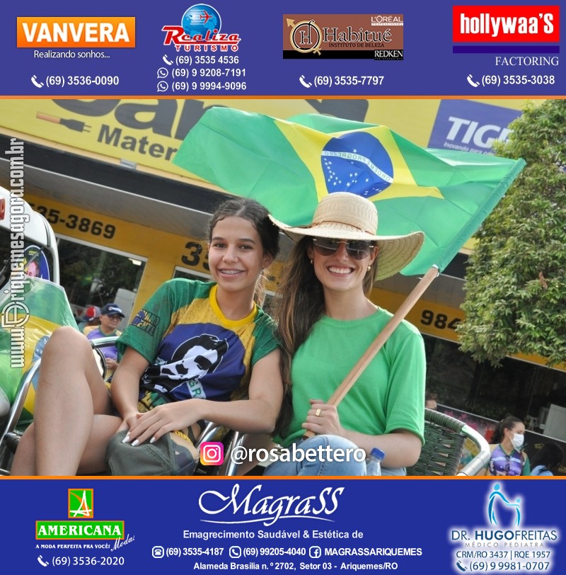 Carreata & Motociata dia 7 de setembro em homenagem ao Brasil e apoio ao Presidente - Ariquemes-RO