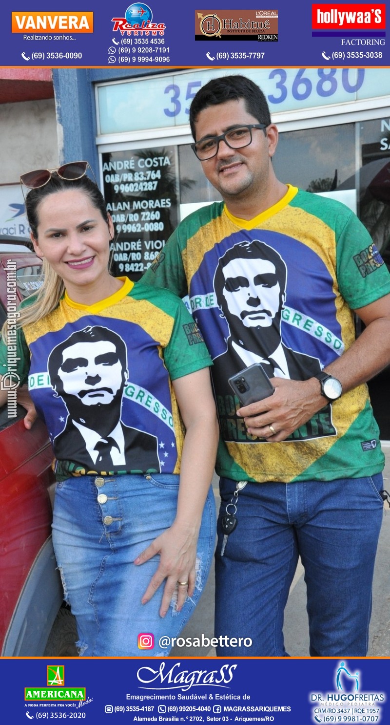 Carreata & Motociata dia 7 de setembro em homenagem ao Brasil e apoio ao Presidente - Ariquemes-RO