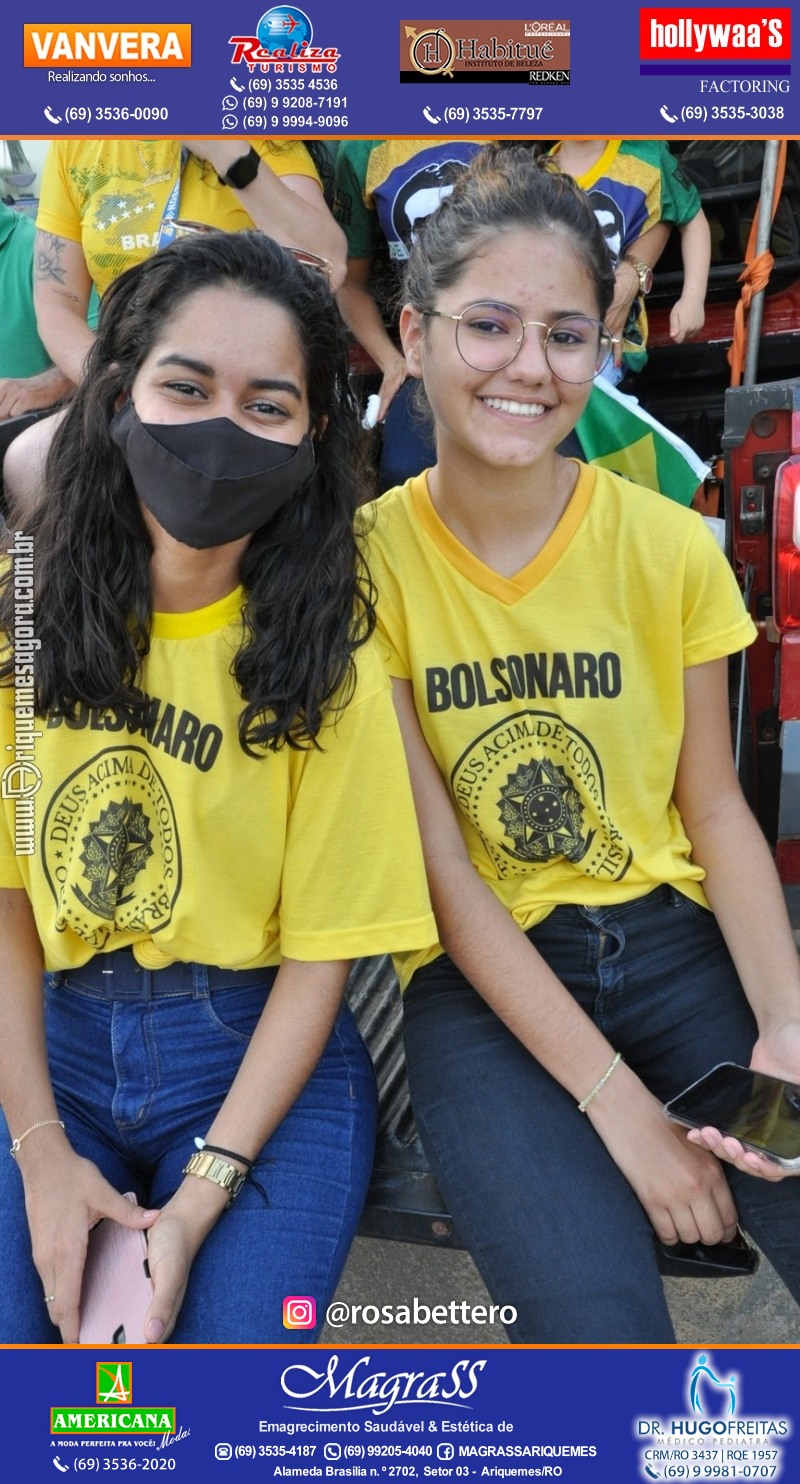 Carreata & Motociata dia 7 de setembro em homenagem ao Brasil e apoio ao Presidente - Ariquemes-RO