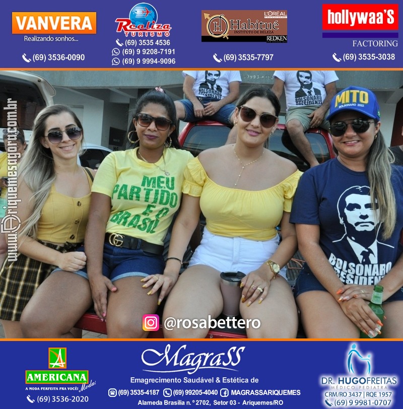Carreata & Motociata dia 7 de setembro em homenagem ao Brasil e apoio ao Presidente - Ariquemes-RO