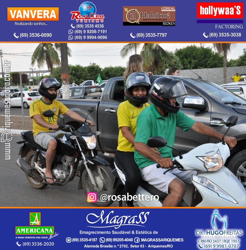 Carreata & Motociata dia 7 de setembro em homenagem ao Brasil e apoio ao Presidente - Ariquemes-RO