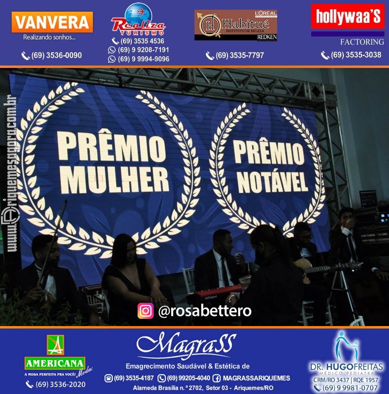 PRÊMIO MULHER NOTÁVEL 2021 e Homenageados em Ariquemes Rondônia