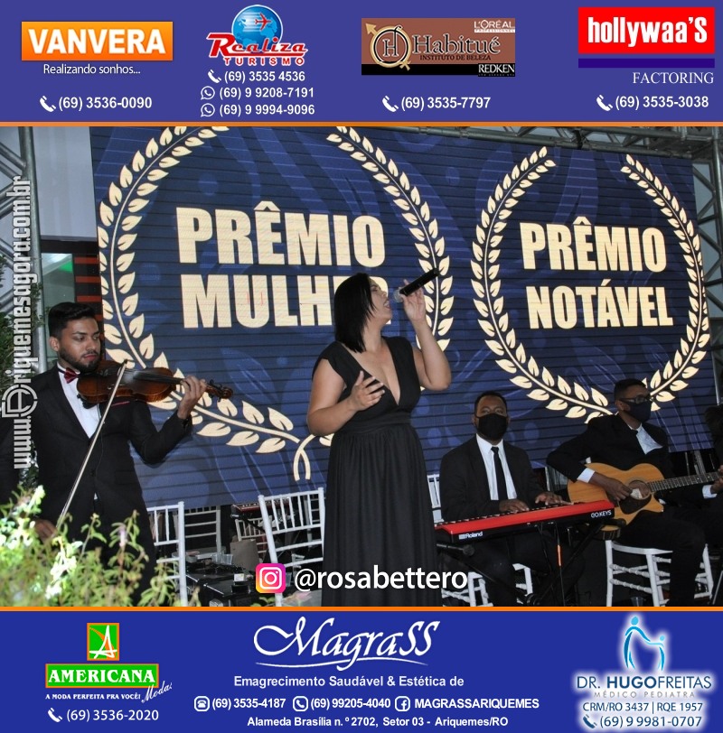 PRÊMIO MULHER NOTÁVEL 2021 e Homenageados em Ariquemes Rondônia