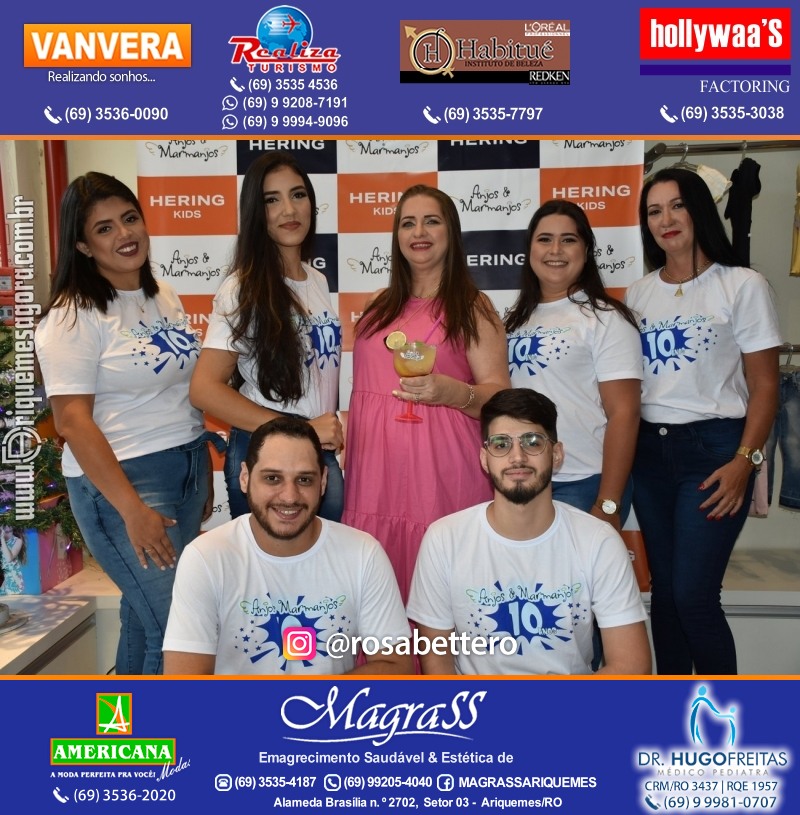 Coquetel de Aniversário 10 anos Loja ANJOS & MARMANJOS com  Hering Kids em Ariquemes