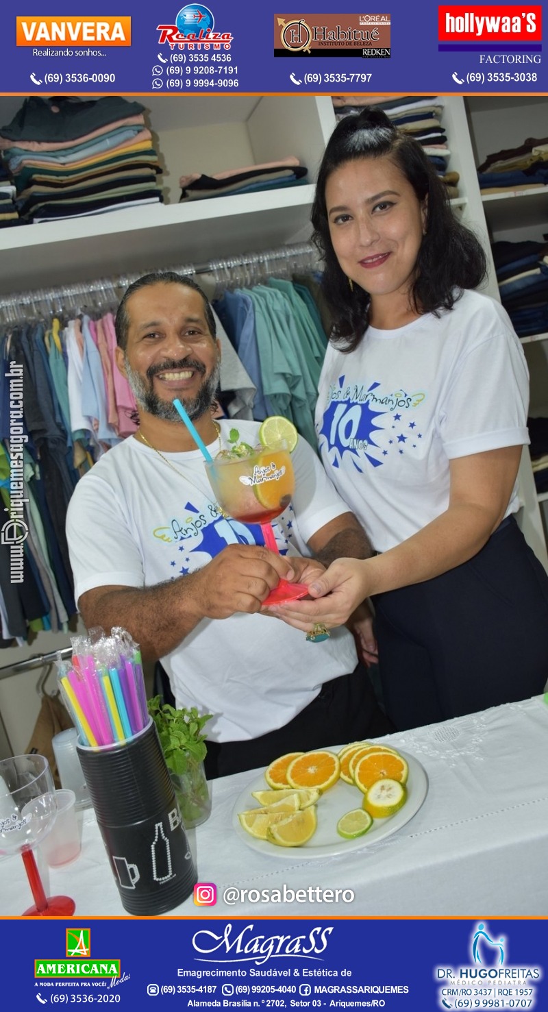 Coquetel de Aniversário 10 anos Loja ANJOS & MARMANJOS com  Hering Kids em Ariquemes