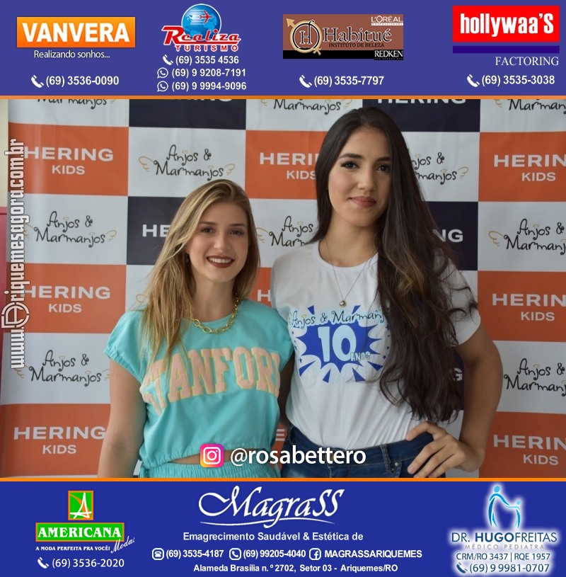 Coquetel de Aniversário 10 anos Loja ANJOS & MARMANJOS com  Hering Kids em Ariquemes