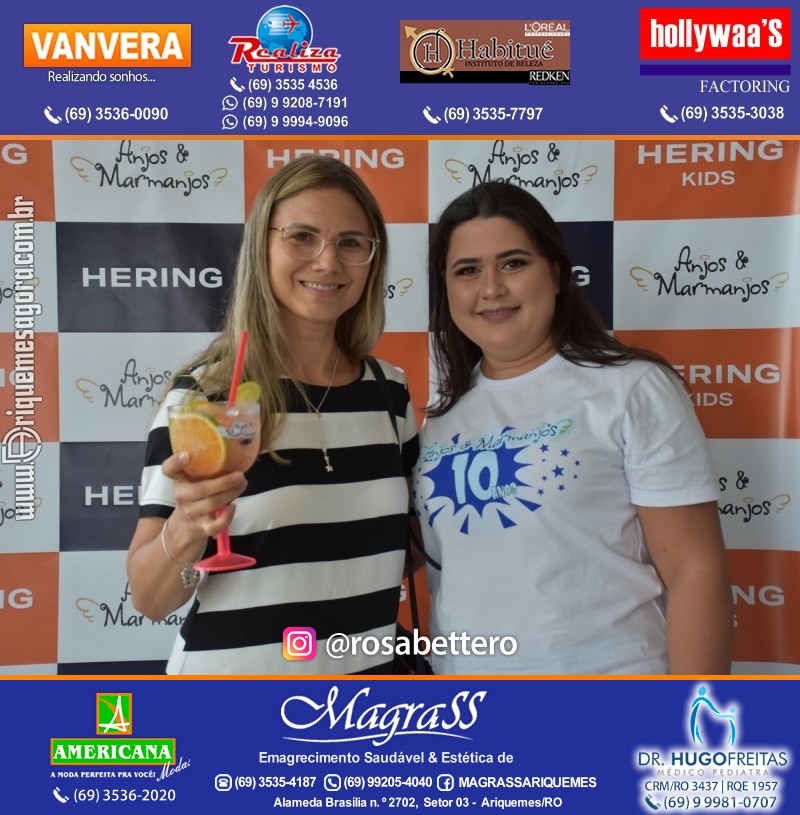 Coquetel de Aniversário 10 anos Loja ANJOS & MARMANJOS com  Hering Kids em Ariquemes