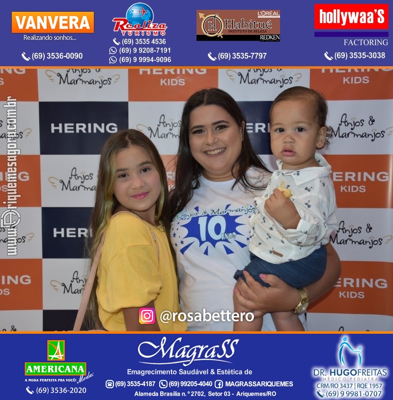 Coquetel de Aniversário 10 anos Loja ANJOS & MARMANJOS com  Hering Kids em Ariquemes
