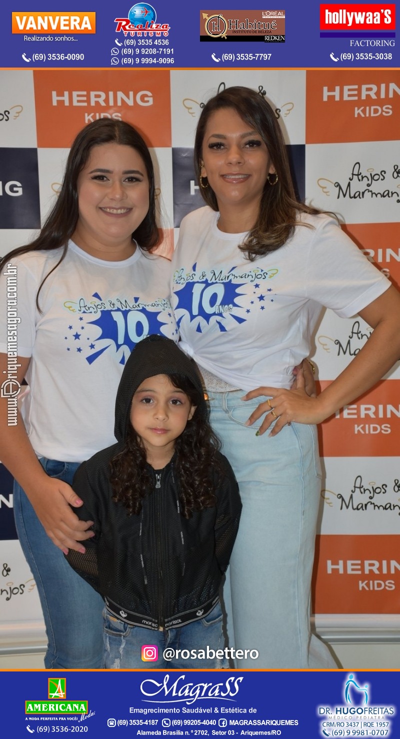 Coquetel de Aniversário 10 anos Loja ANJOS & MARMANJOS com  Hering Kids em Ariquemes