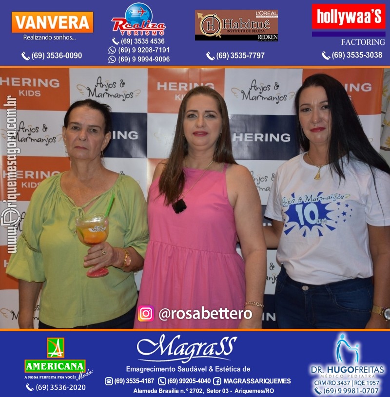 Coquetel de Aniversário 10 anos Loja ANJOS & MARMANJOS com  Hering Kids em Ariquemes