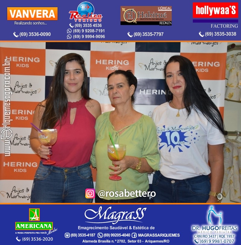 Coquetel de Aniversário 10 anos Loja ANJOS & MARMANJOS com  Hering Kids em Ariquemes