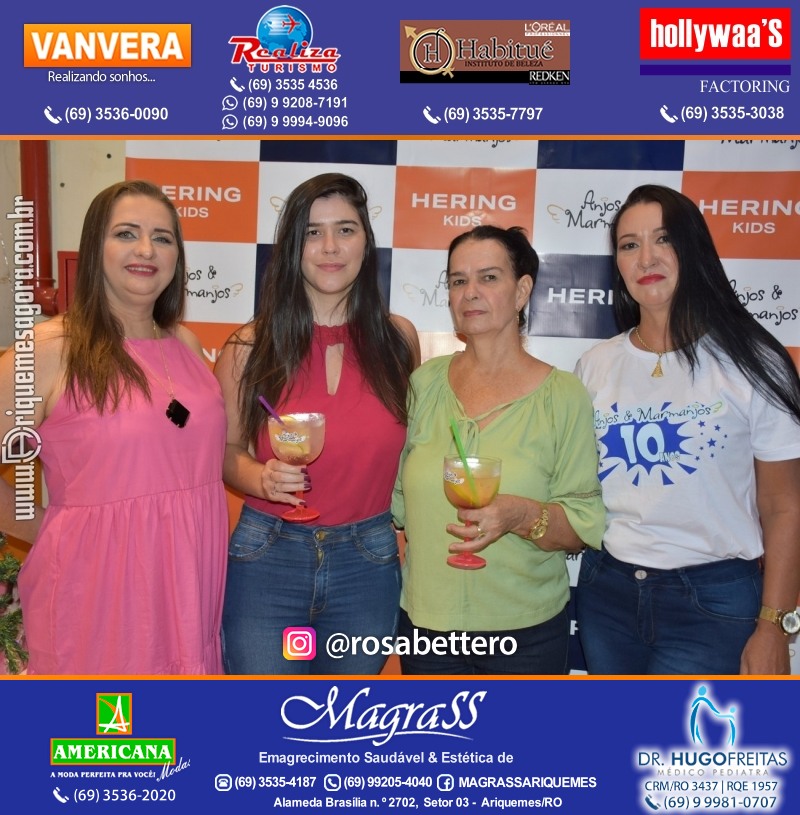 Coquetel de Aniversário 10 anos Loja ANJOS & MARMANJOS com  Hering Kids em Ariquemes