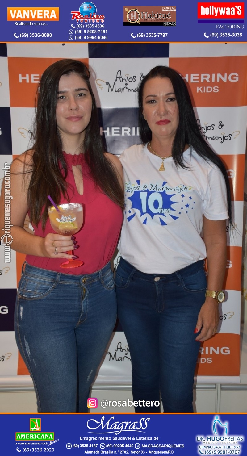 Coquetel de Aniversário 10 anos Loja ANJOS & MARMANJOS com  Hering Kids em Ariquemes