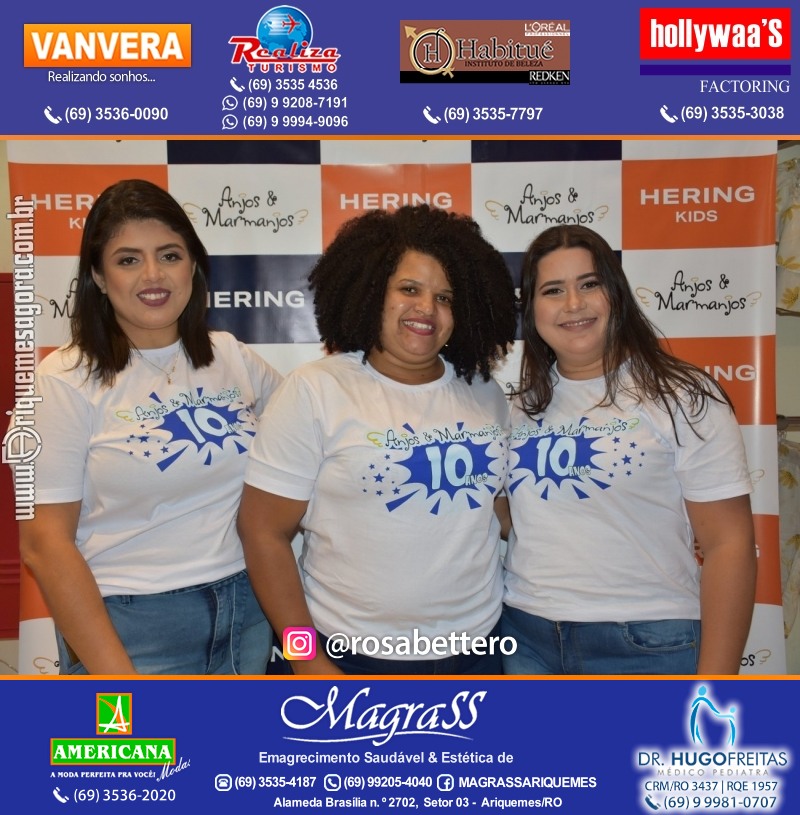 Coquetel de Aniversário 10 anos Loja ANJOS & MARMANJOS com  Hering Kids em Ariquemes