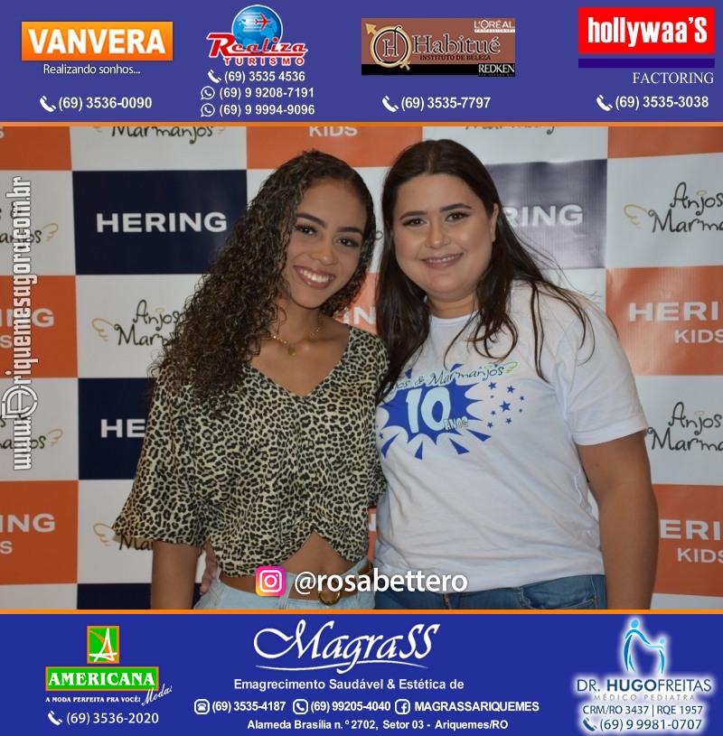 Coquetel de Aniversário 10 anos Loja ANJOS & MARMANJOS com  Hering Kids em Ariquemes