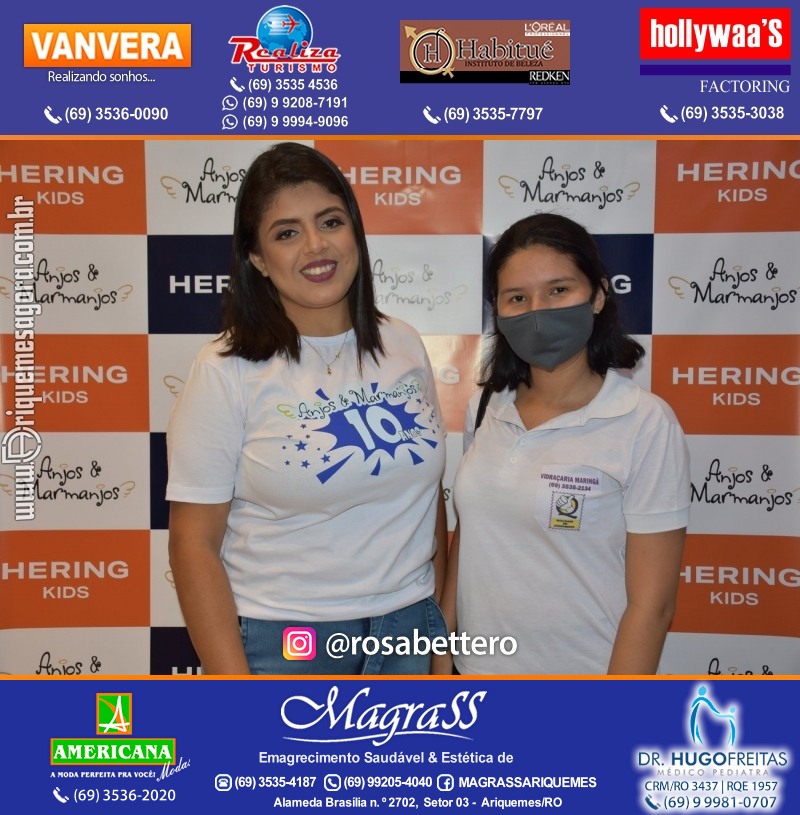 Coquetel de Aniversário 10 anos Loja ANJOS & MARMANJOS com  Hering Kids em Ariquemes