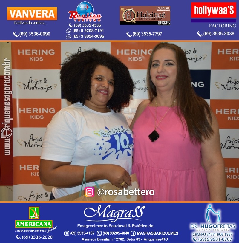 Coquetel de Aniversário 10 anos Loja ANJOS & MARMANJOS com  Hering Kids em Ariquemes