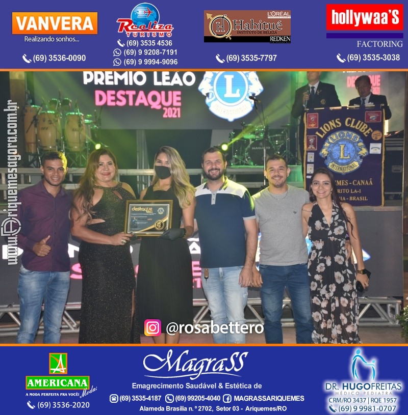DESTAQUE 2021 - 25º PRÊMIO LEÃO - Realização Lions Clube Ariquemes Canaã Galera & Homenageados