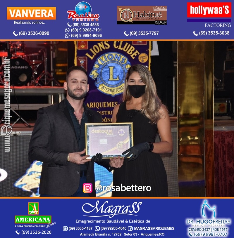 DESTAQUE 2021 - 25º PRÊMIO LEÃO - Realização Lions Clube Ariquemes Canaã Galera & Homenageados