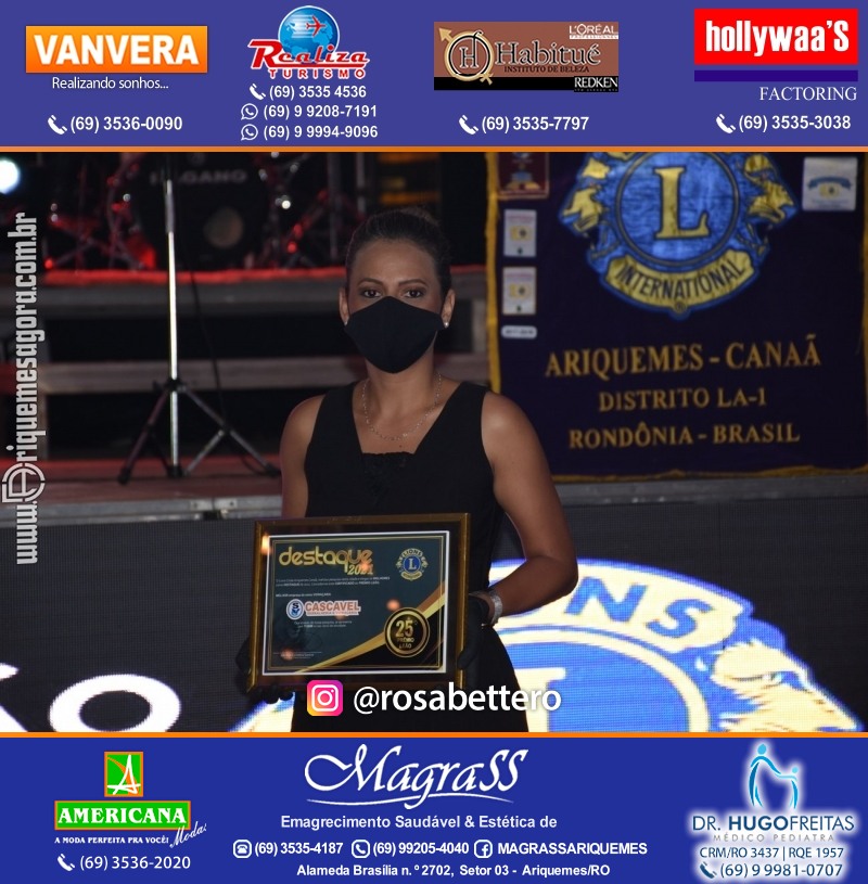 DESTAQUE 2021 - 25º PRÊMIO LEÃO - Realização Lions Clube Ariquemes Canaã Galera & Homenageados