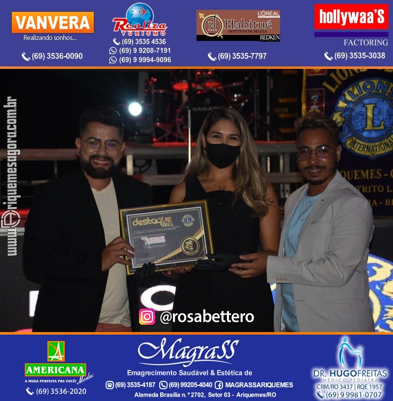DESTAQUE 2021 - 25º PRÊMIO LEÃO - Realização Lions Clube Ariquemes Canaã Galera & Homenageados
