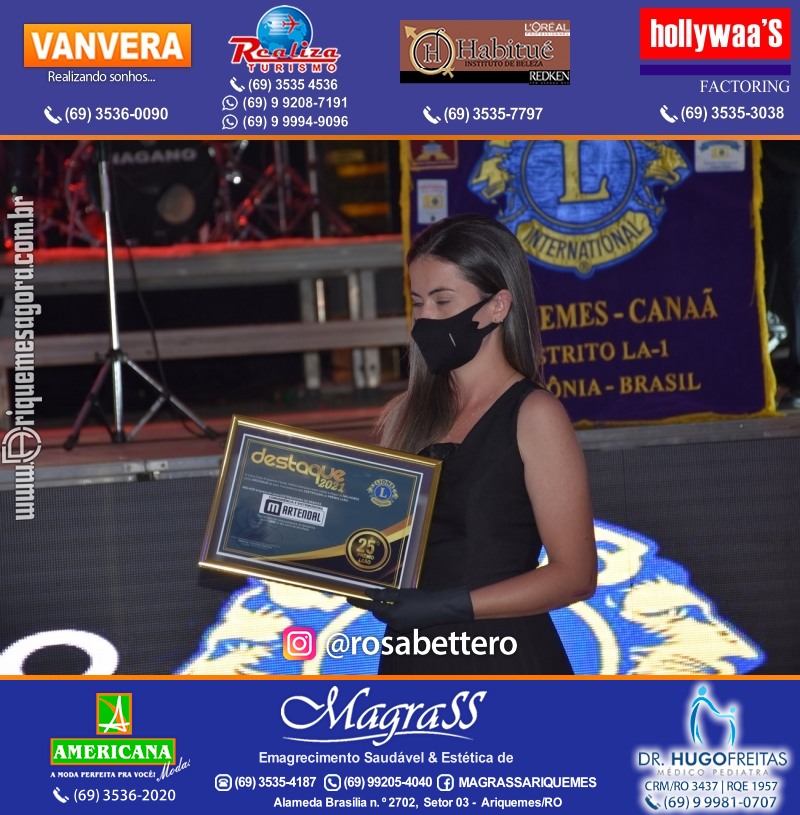 DESTAQUE 2021 - 25º PRÊMIO LEÃO - Realização Lions Clube Ariquemes Canaã Galera & Homenageados