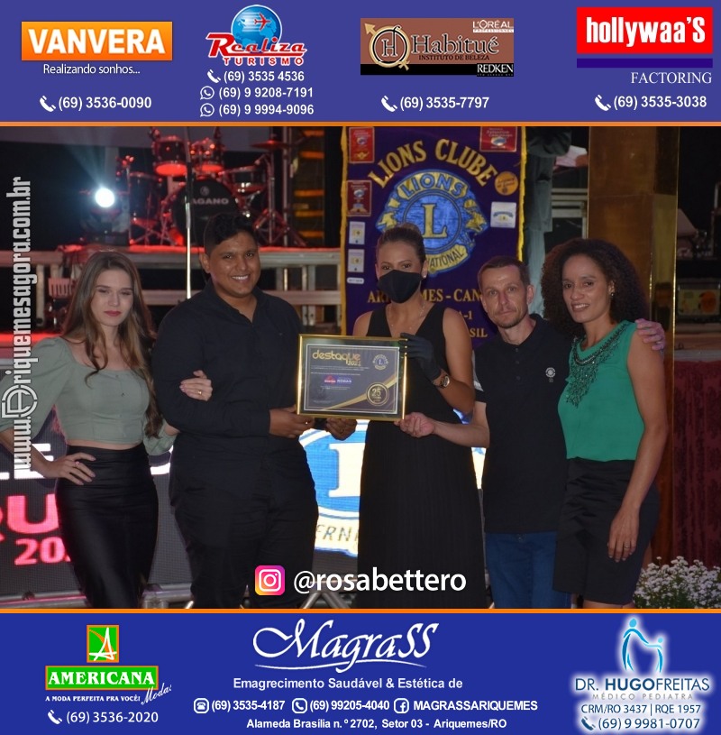 DESTAQUE 2021 - 25º PRÊMIO LEÃO - Realização Lions Clube Ariquemes Canaã Galera & Homenageados