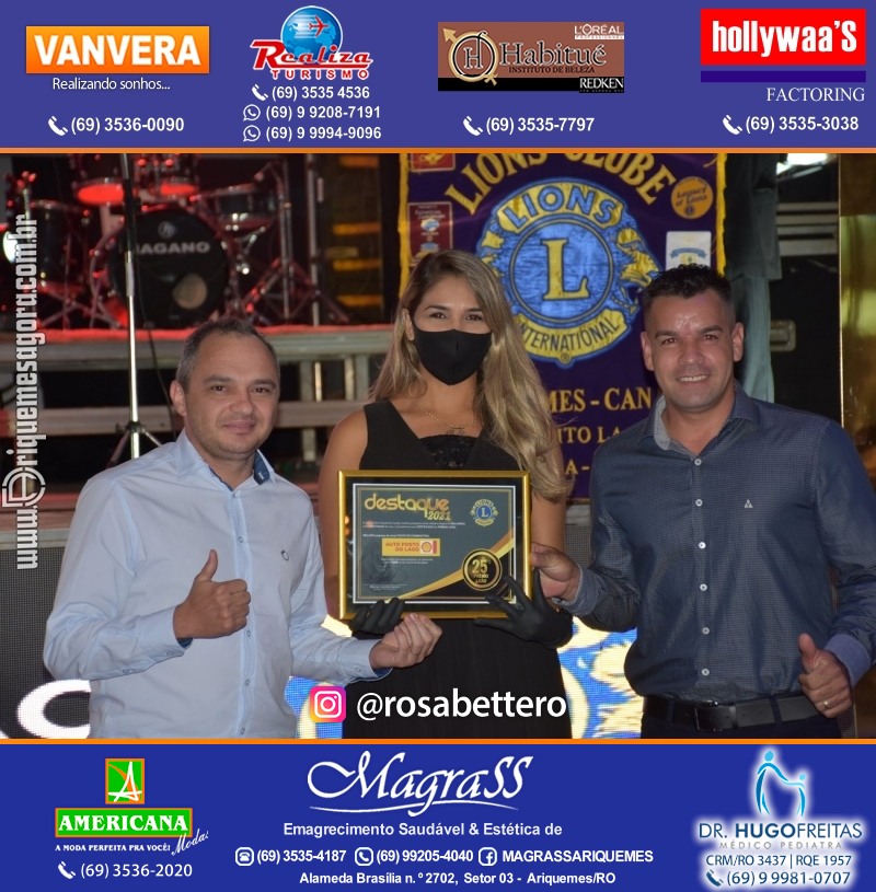 DESTAQUE 2021 - 25º PRÊMIO LEÃO - Realização Lions Clube Ariquemes Canaã Galera & Homenageados