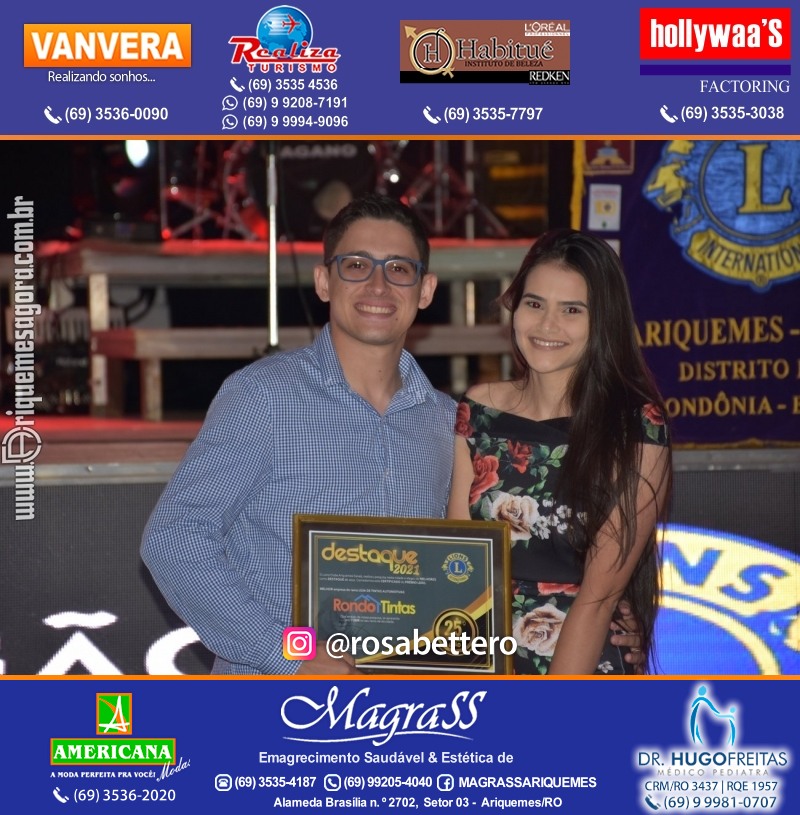 DESTAQUE 2021 - 25º PRÊMIO LEÃO - Realização Lions Clube Ariquemes Canaã Galera & Homenageados